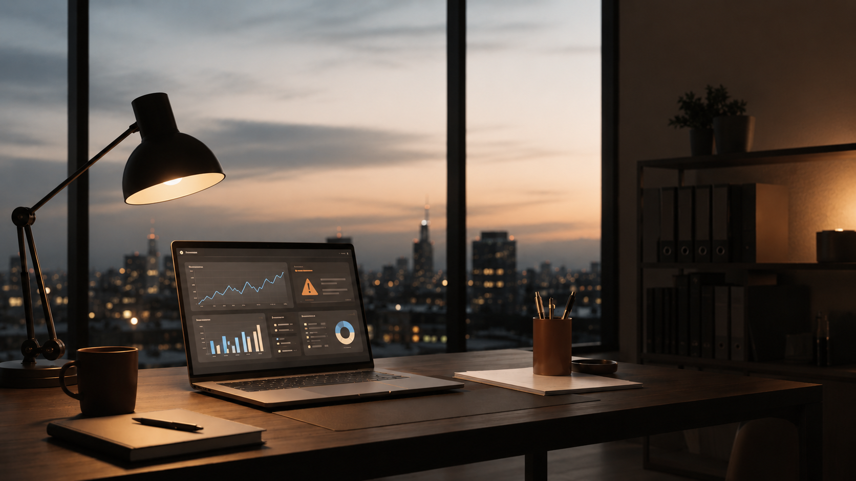 Tableau de bord ERP affichant une alerte, symbole d'un projet Dynamics 365 en difficulté